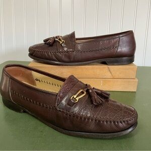 Mezlan MONACO Reptile & Calf Leather Loafers w Tassels